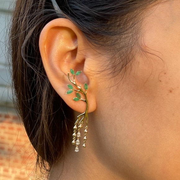 NWT 14KT Gold Tree Earrings - Picture 2 of 4